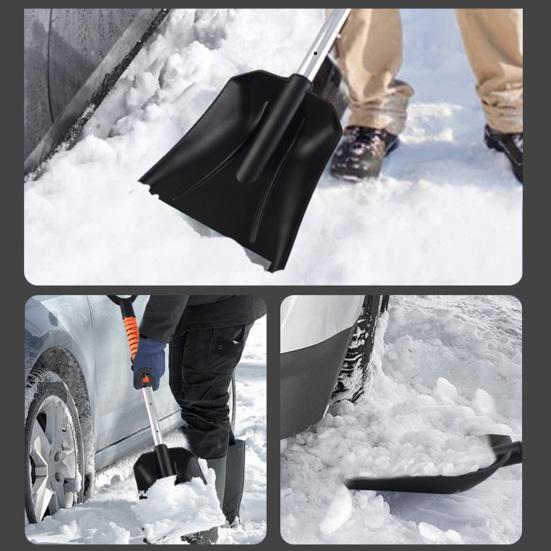 3Pcs Car Snow Removal Kit with Telescopic Foam Grip Multi-Function Wiper Ice Shovel Adjustable Length Snow Brush for Car SUV Truck