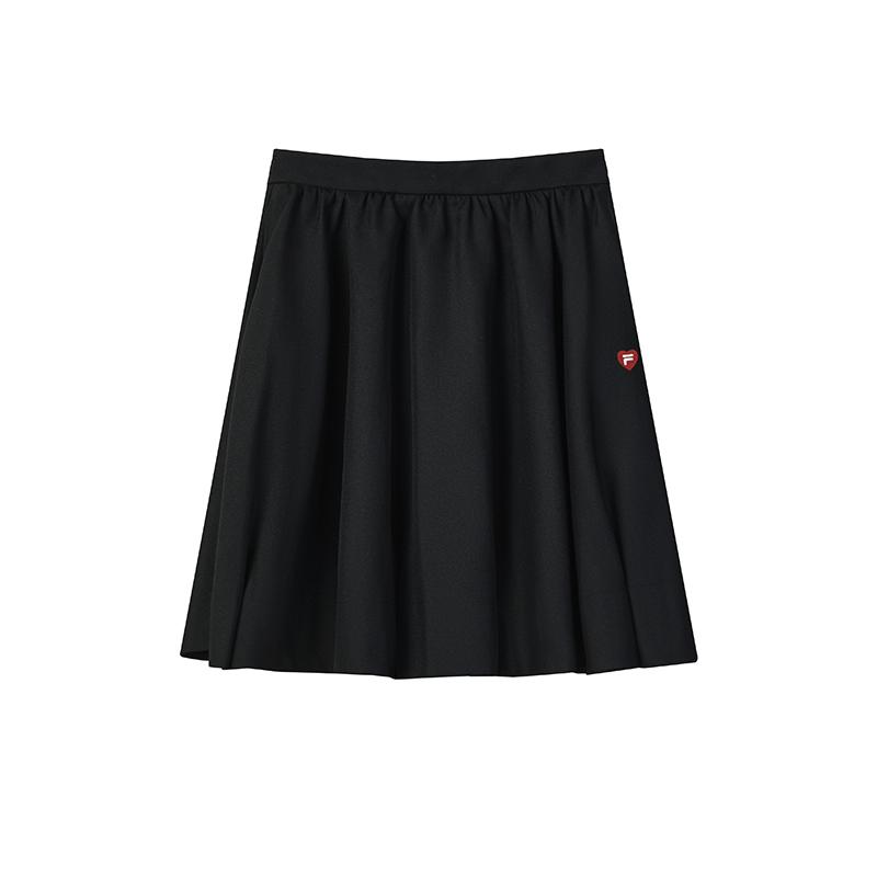 Fila CNY Юбка-сердечко Модная Классическая Простая Базовая Универсальная Удобная Свободная Повседневная Мини-юбка Женские юбки Черная F11W619302FBK M