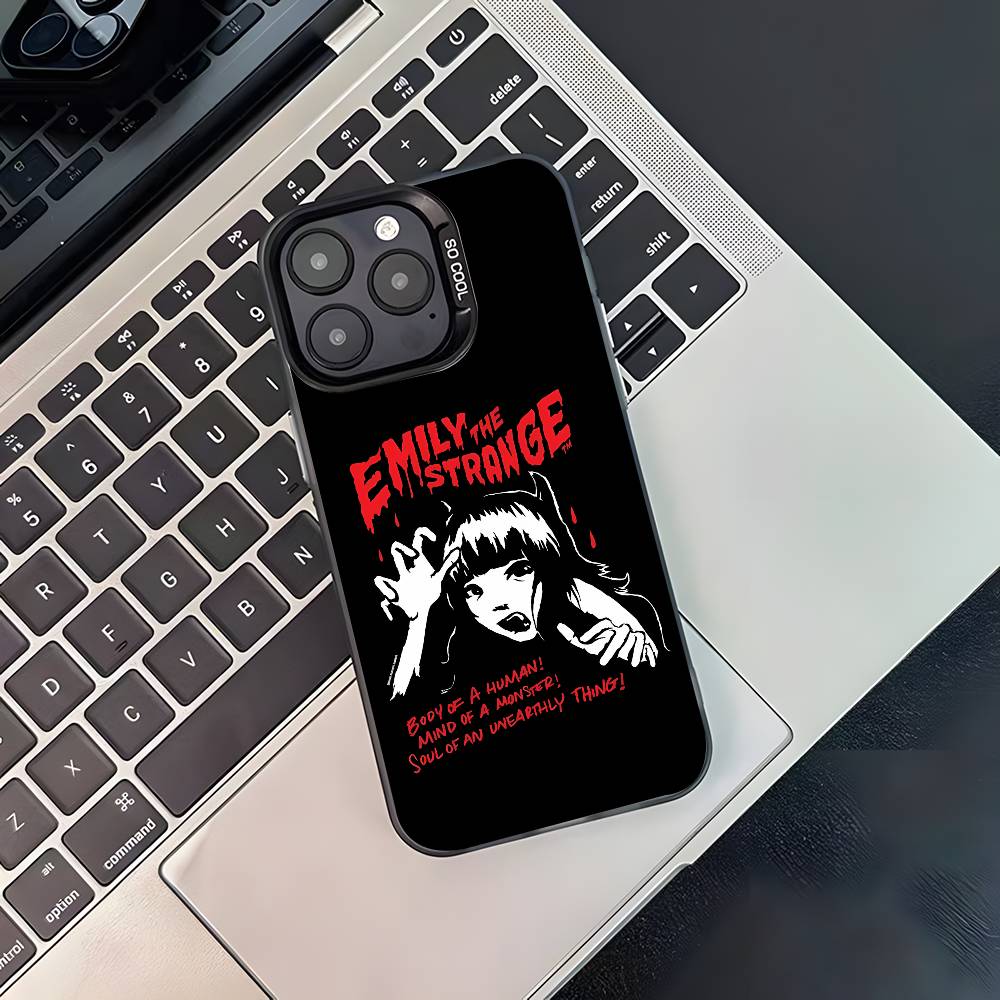 E-Emily The Strange Phone Case For iPhone 17,16,15,14,13,12,11,Pro,XS,Max,Plus,Mini,SE4,E Black Matte Shockproof Cover