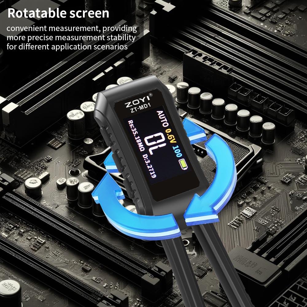ZOYI ZT-MD1 LER Smart Tweezer LCR SMD ESR Tester Resistance Capacitance Inductance Continuity Diode Test Measurement Tools