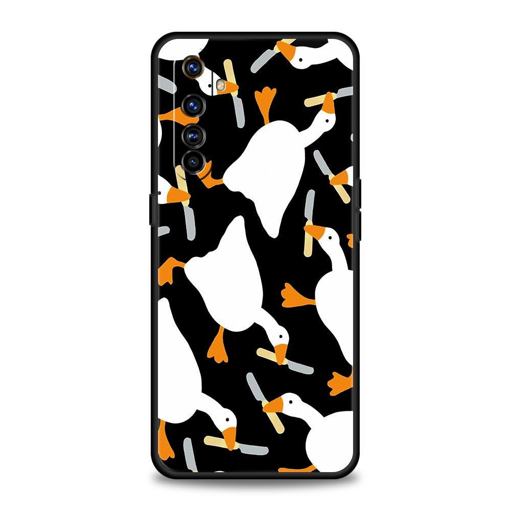

For Realme 10 9 8 5G 7 6 GT2 Pro Plus 9i 8i C21 C11 C25 C35 Cartoon Cute Goose duck Game Phone Case For Realme GT Neo 2 3T Cover Realme 6