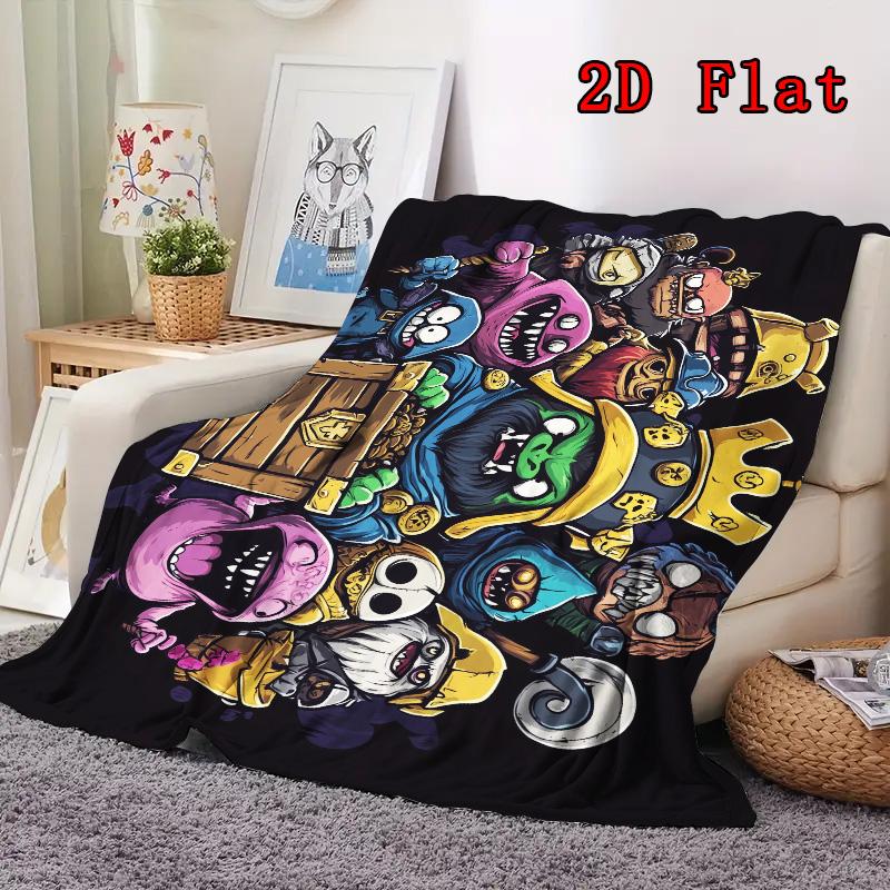Treasure Monster 2D Flat Pattern Flannel Blanket High quality All Seasons Warmth and Comfort Perfect for Christmas Gifts.MMT0918333