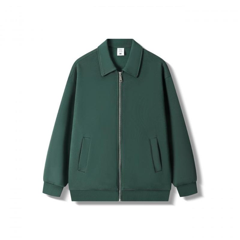 New G Island Cotton Loose Zipper Jacket Sweater Men's Solid Color Trend Versatile Jacket Couple