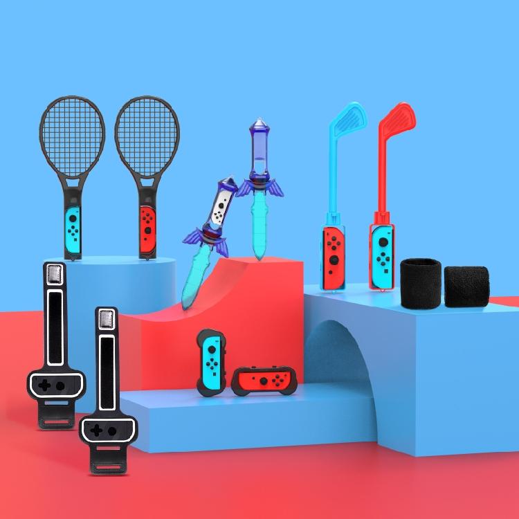 12PCS Switch Sports Include Comfort Grip Tennis Racket Golf Club Sword Leg Strap