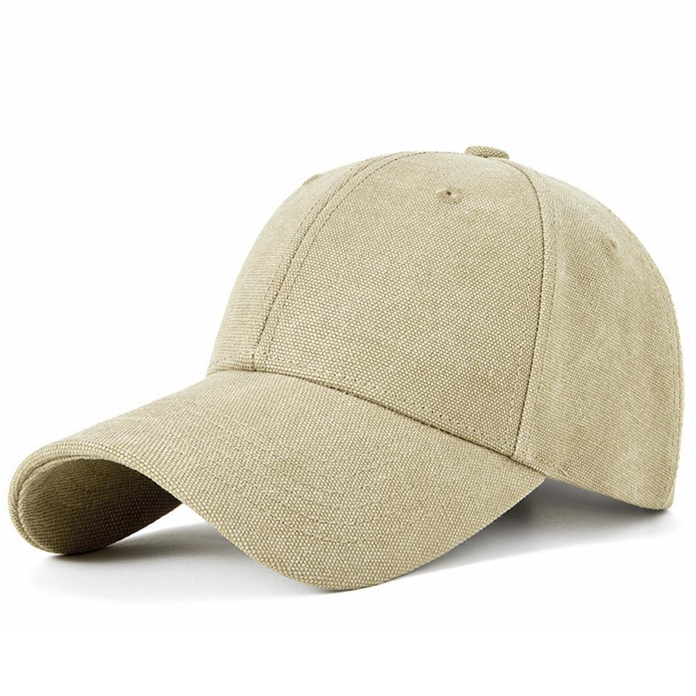 High Quality Canvas Sun Cap Male Casual Curved Peak Snapback Hat Men Women Oversize Large Baseball Caps 55-60cm 60-65cm