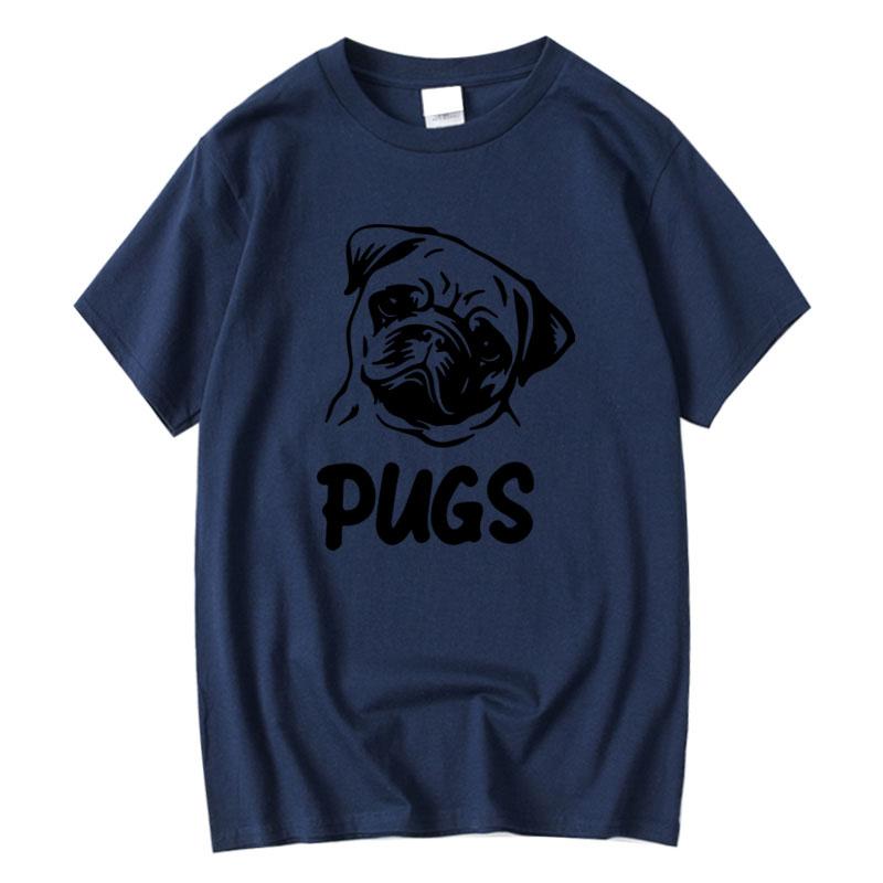 Mens Tshirt 100 Cotton Casual Pug Print Mens T Shirts Fashion Summer Casual Loose Men Tshirt Shirts Tops Men Tshirt Tees