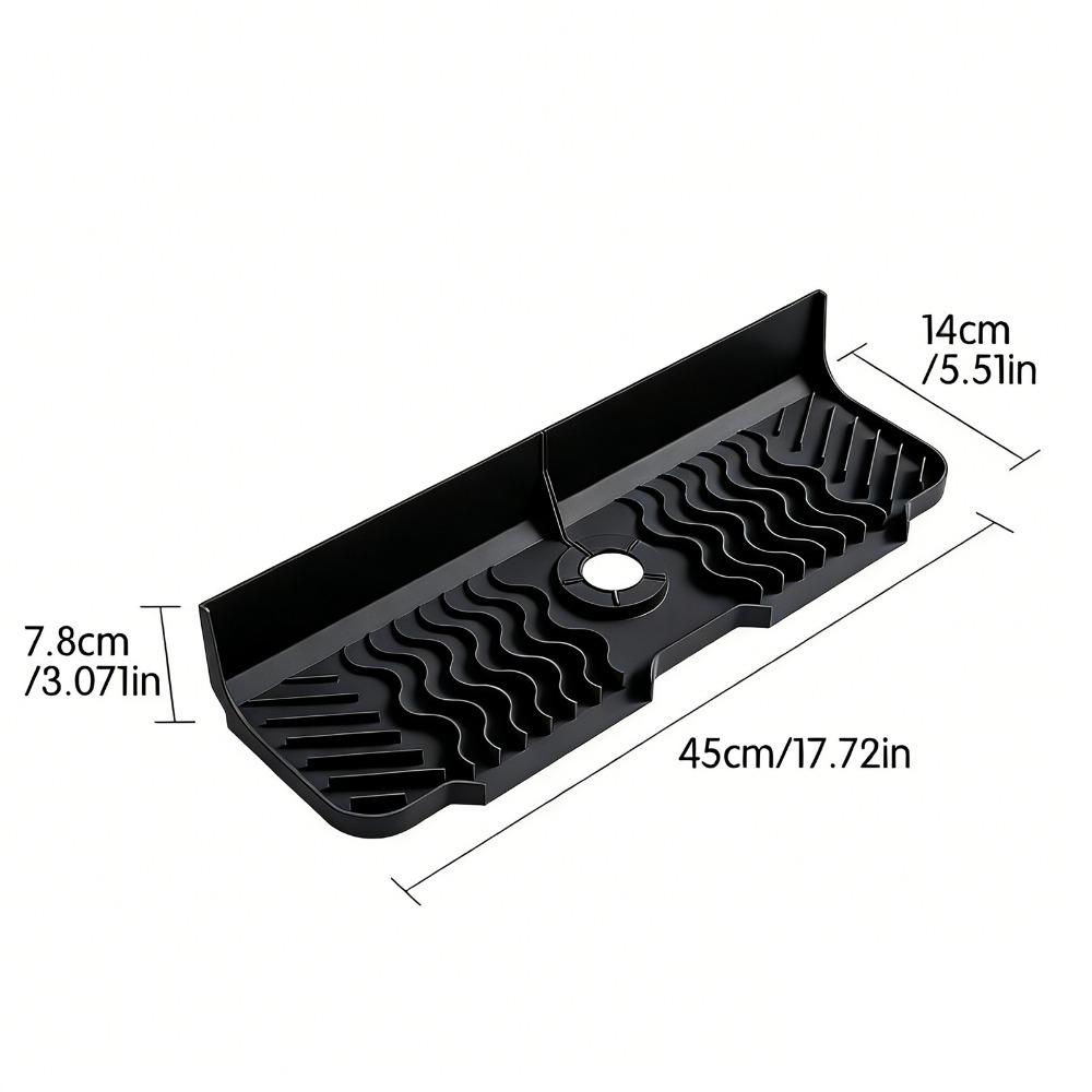 Grey Black Draining Drying Tray Silicone Sink Protector Draining Mat  Home Supply