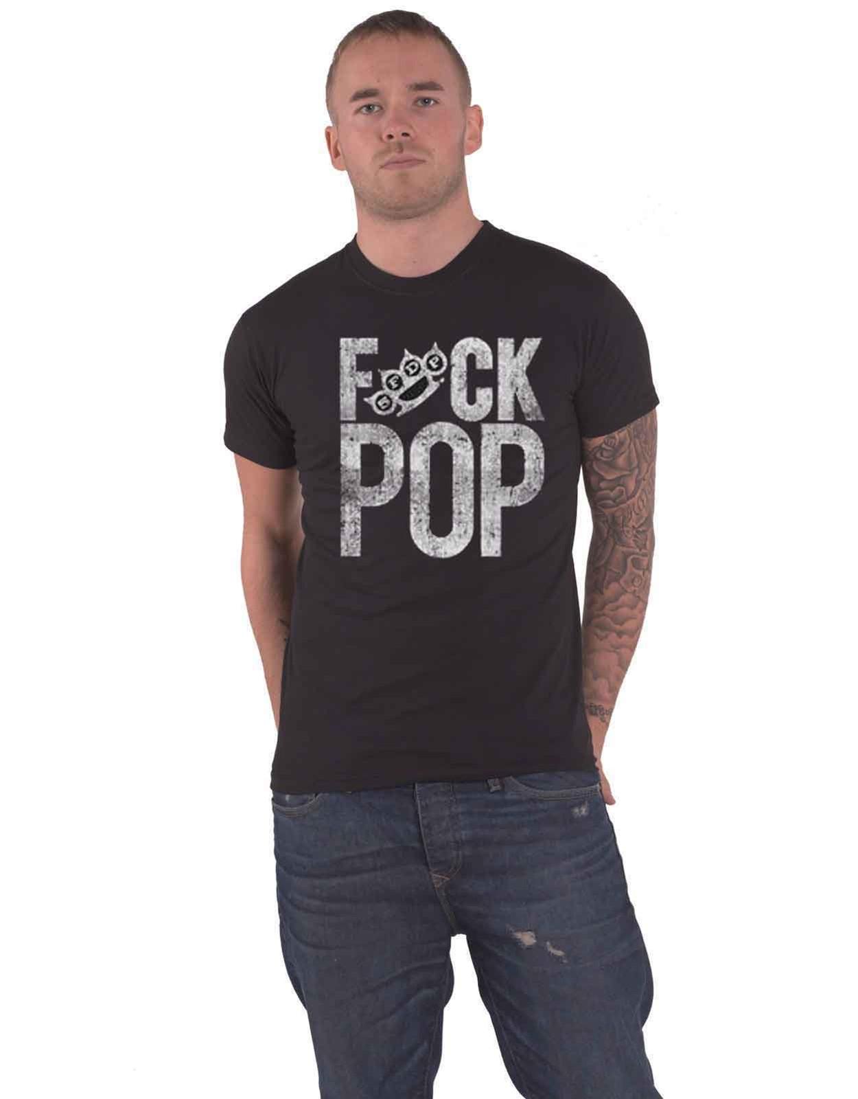 Five Finger Death Punch T Shirt F*ck Pop Band Logo new Official Mens Black Unisex T-Shirt M