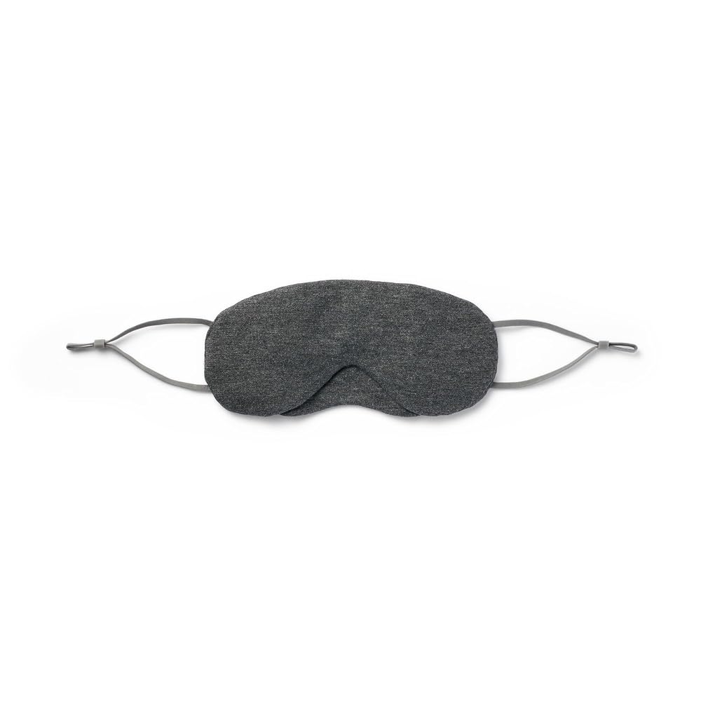 MUJI Cotton Blend Travel Eye Mask - Dark Gray - Approx. 9.5×20cm