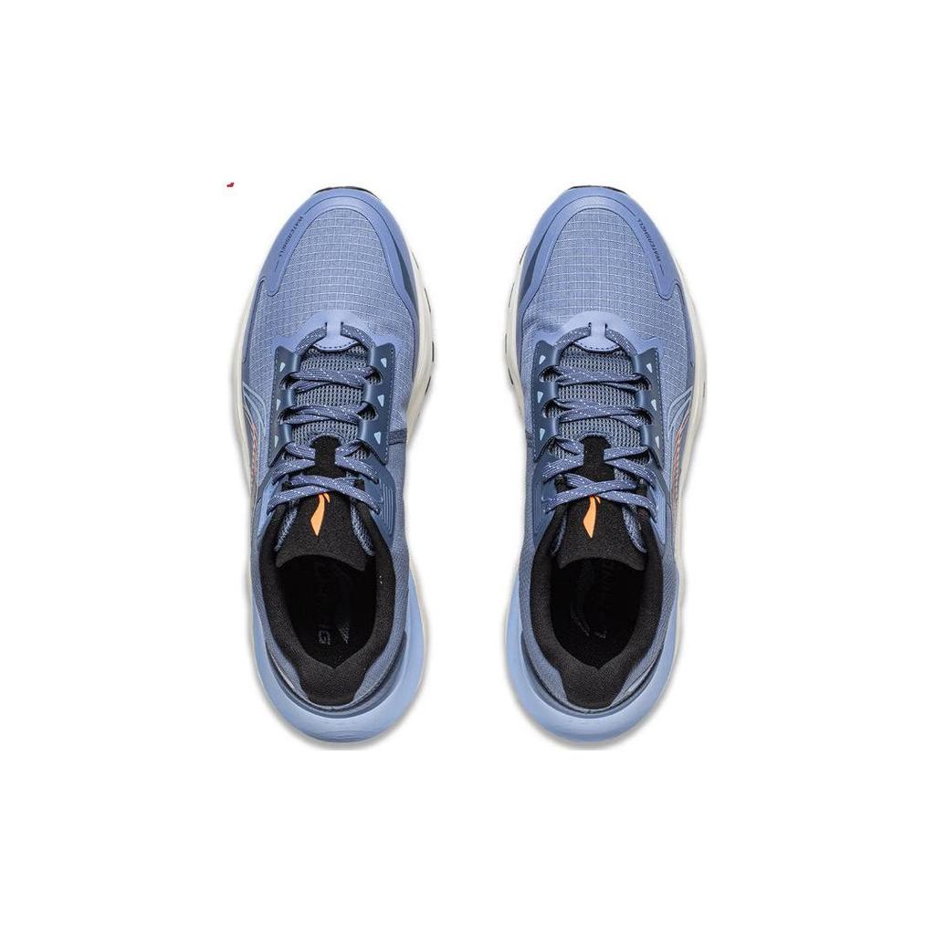 Li Ning Yufeng Comfortable Shock Absorbing Durable Low Top Running Shoes Men Sneaker Gray Blue ARST055-4