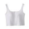 Women's Solid Color Vest Without Wires, Padded Round Neck Bottoming Top