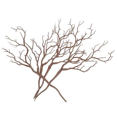 4Pcs Artificial Branch Decor Curvy Retro Brown Faux Wood Branches for Vase Decoration Flower Branch Centerpiece Tabletop Dry