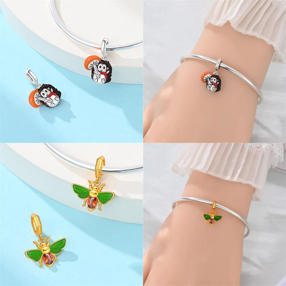 Charms Plata Originales Butterfly Turtlebeads For Charms Genuine Copper Bracelet Beads Jewellery Producing Women'S Present