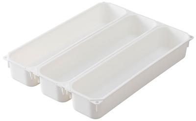 Belca Organizador de Armário Porta-Talheres Conjunto de 3 Largura x Profundidade 26 x Altura Branco Intertravável 6.5 4.3cm SD-CT