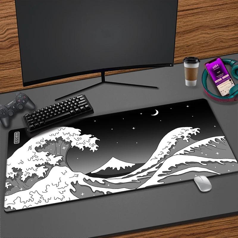 Japanese Pink Sakura Mouse Pad Gaming Office Fuji Cherry Blossom Mousepad XXL Keyboard Mat Non-Slip Laptop Computer Desk Carpet