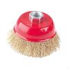 Crimped Wire Cup Brush for Angle Grind Professional with Threaded Cleaning