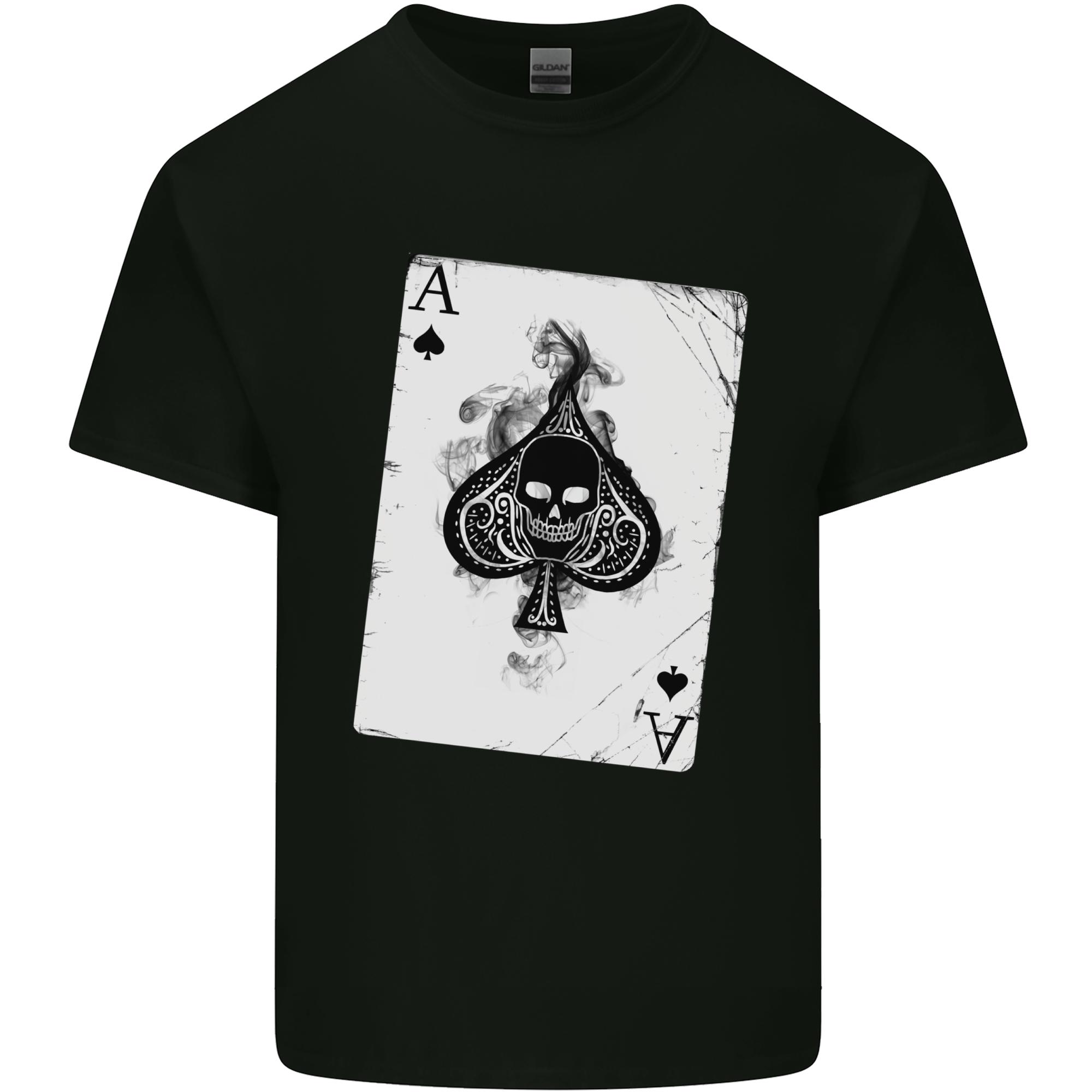 Smokinig Ace of Spades Skull Biker Heay Metal Unisexs Light Cotton TShirt S