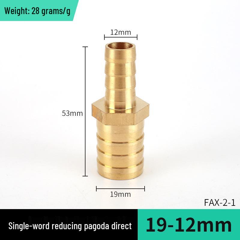 Brass L-Shaped Reducing Pagoda Plug, 4mm-19mm Conversion Hose Fitting