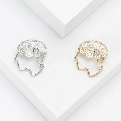 Personalized Brooch Fashion Creative Alloy Brain Brooch Clothing Pin
