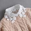 Fashion White Fake Collar Women Detachable Collars Black Woman False Collar Lace Removable Half Shirts Tie Top Collars Decor