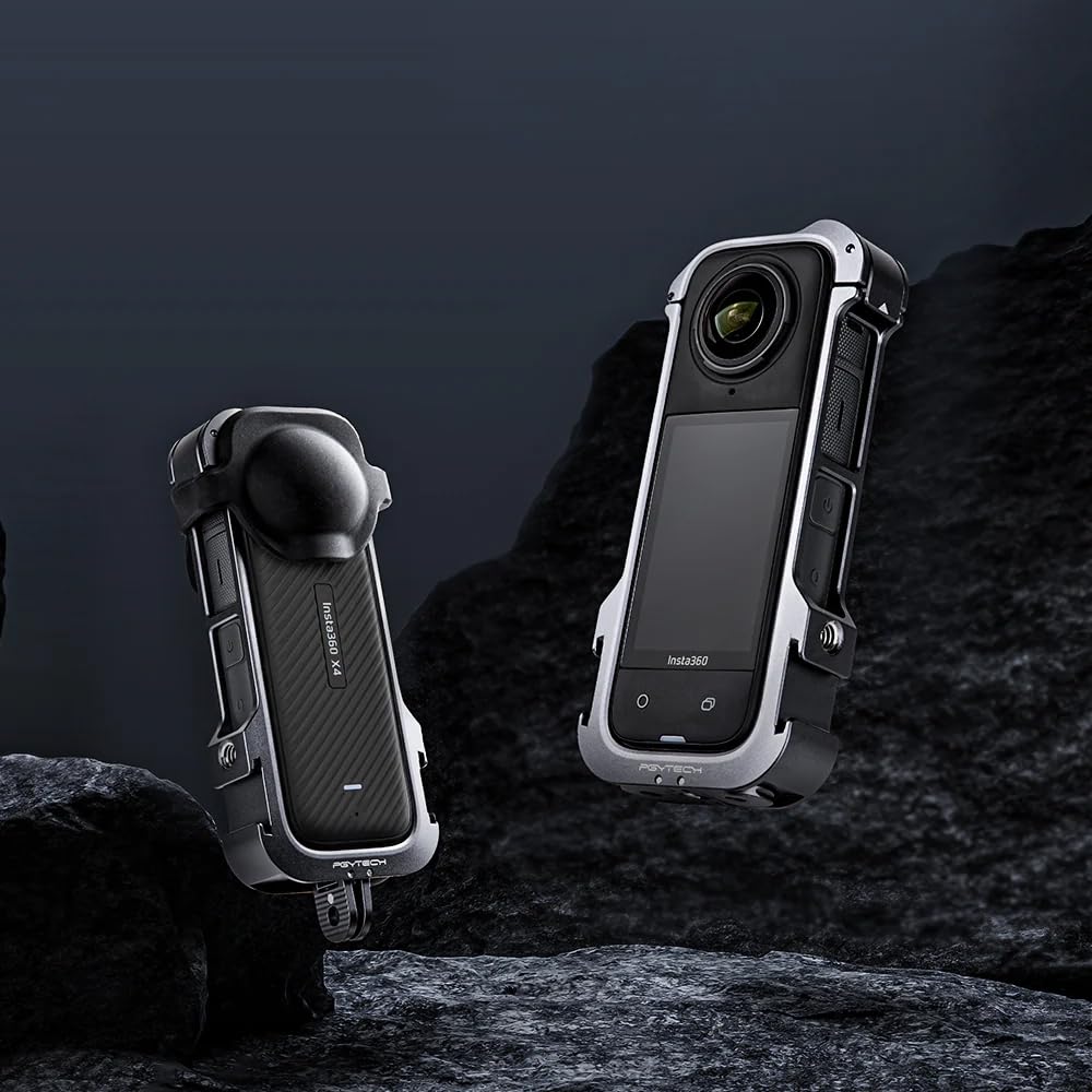PGYTECH Insta360 X4 Universal Frame for Insta360 Supports Vertical and Horizontal Opens and Closes for Smooth Screw Cold Shoe Action Camera and