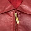 CHANEL 2001 High Summer P17886 Red Goatskin Camellia Lining Leather Jacket Jacket 38 RedUsed