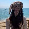 Versatile Plaid Beret Big Head Circumference Women Artist Hat Versatile Spring Painter Cap  Summer