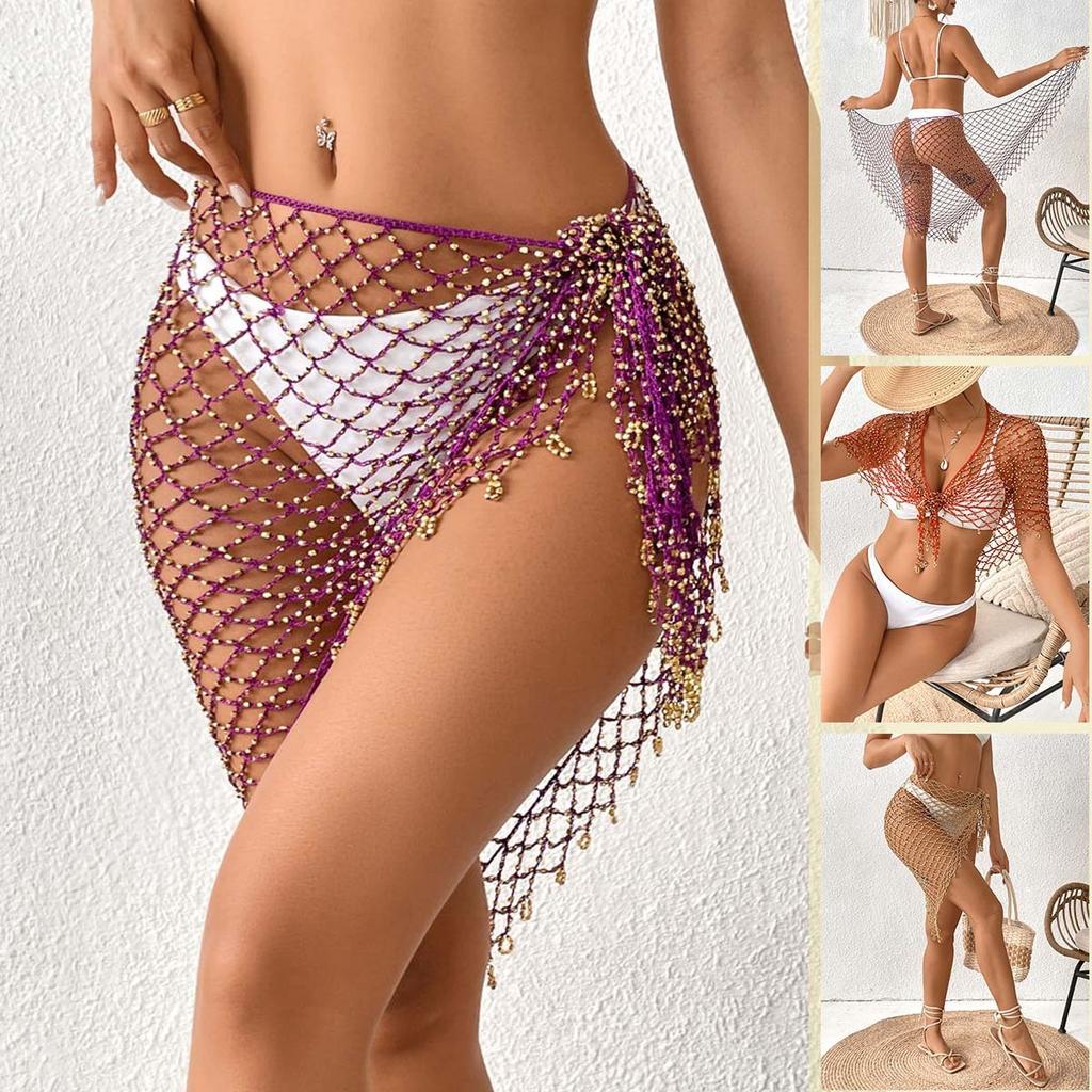 New Styles, Hand Hook Bead Ordering, Shawl, Wrap Skirt, Swimsuit Outerwear, Sexy Hoodie, Triangular Scarf, Mesh, Beach Skirt