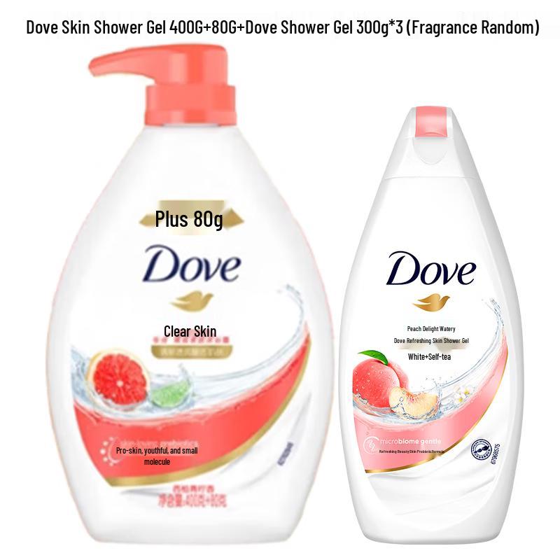 DOVE Purifying & Revitalizing Refreshing Body Wash Bundle