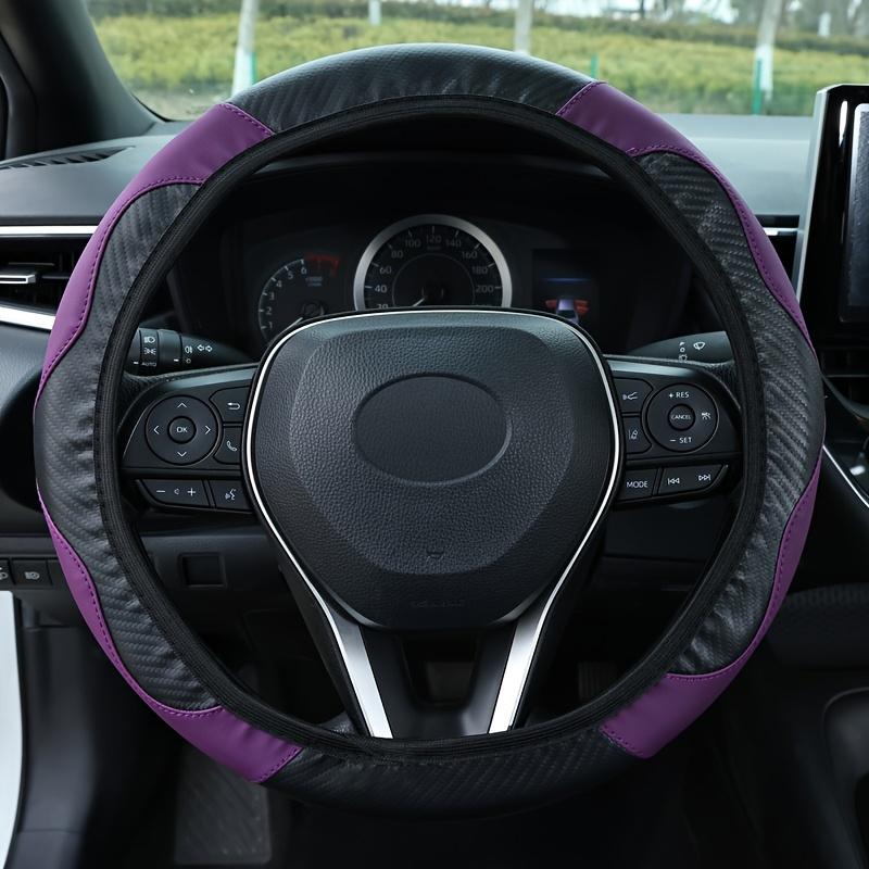 Universal Car Steering Wheel Cover, Carbon Fiber Elastic, Wear-resistant, Non-slip, No Inner Ring, for Car
