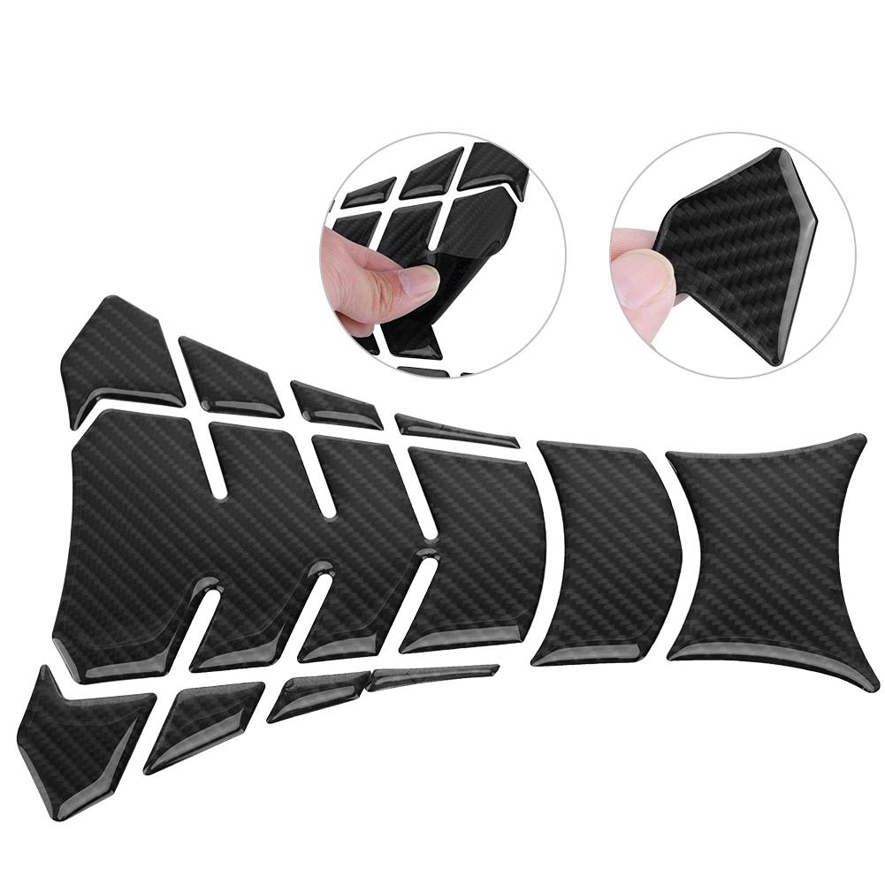 Carbon Fiber Motorcycle Fuel Oil Gas Tank Pad Protector Sticker Decals Universal