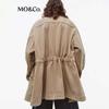 MO&Co. Women's Distressed Safari Waist-Cinching Jacket
