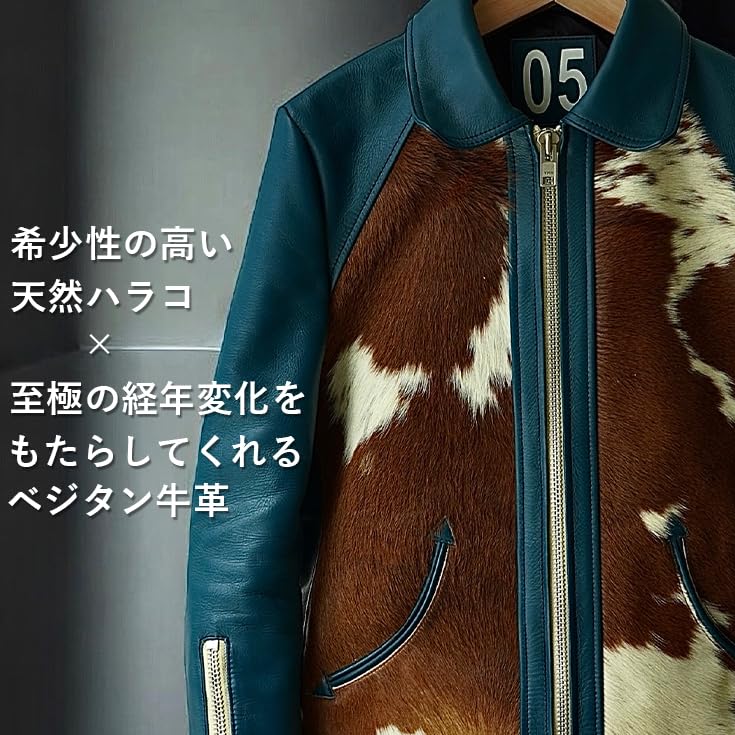 Veste Grizzly en Cuir Véritable Veste en Cuir Veste Grizzly Taille L Viridian VALLET05VG [Liugoo Leathers] Homme