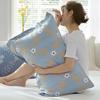 Pure Cotton Gauze Pillowcase with Snap Buttons, Summer Full Wrap, 40x60cm Latex or 48x74 Pillow Size. Single Pack.