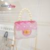 Cozy Up Transparent Jelly Bag Pearl Women's Handbag Candy Color Crossbody Bag