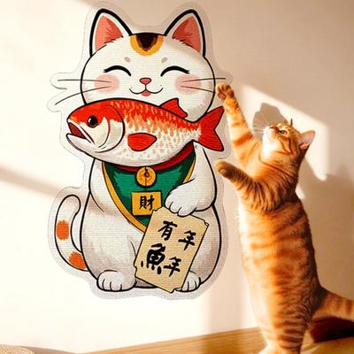 Tapete Arranhador de Parede para Gatos Autoadesivo Arranhador para Gatos Bonito Almofada para Arranhar Protetor de Móveis Tapete Arranhador para Gatos de Interior para Sofá Porta Sofá