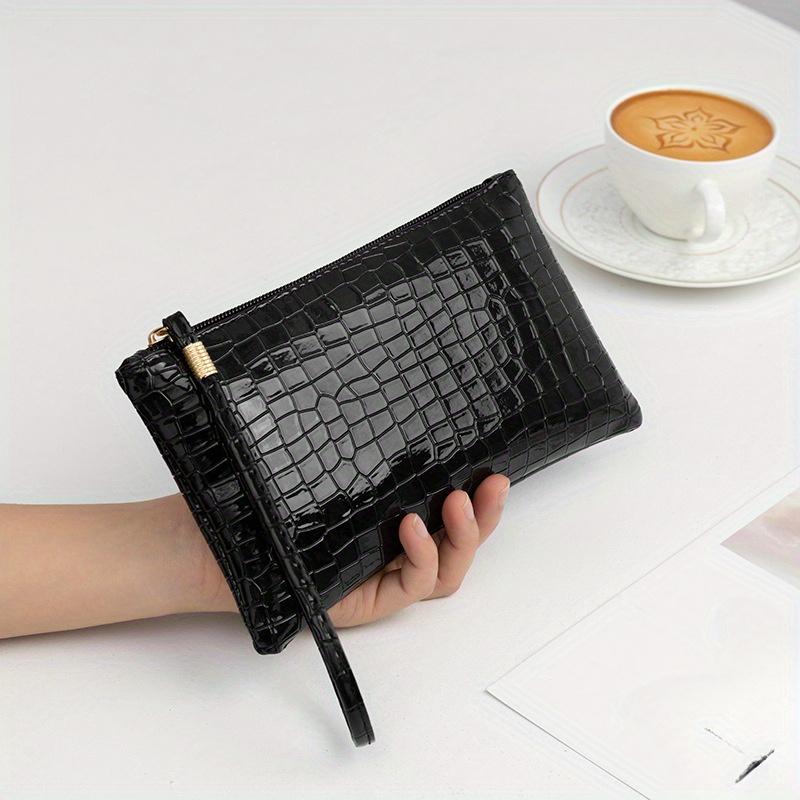 New Fashion Large Capacity Stone Pattern Handbag Retro Single Layer Coin Purse Mobile Phone Bag Wrist Bag