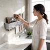 Stainless Steel Wall Mount Kitchen Utensil Organizer With Multiple Hooks For Home Storage