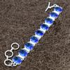 Blue Topaz Gemstone Handmade 925 Sterling Silver Bracelet 7-8" KKG-149