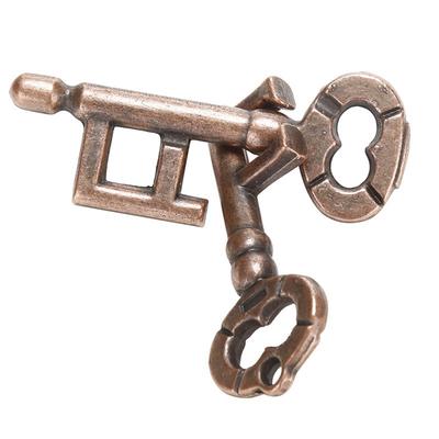High Quality Intelligent Lock Toy Brain Tester Development Alloy Key Ring Puzzle Game Children'S Kid Iq Thinking Test Key Puzzle