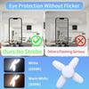 E27 Fan Shape LED Bulb 4Leaf Pendant Light 220V 110V 28W Foldable Light Bulb For Home Living Room Warehouse Garage Ceiling Light