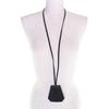 Very Good HERMES Necklace Margiela-era Clochette Necklace black leather Women Used