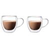 150/250/350ml Heat Resistant Glass Cups Double Wall Glass Coffee Cup with Handle Breakfast Milk Water Cup Clear Juice Beer Cups