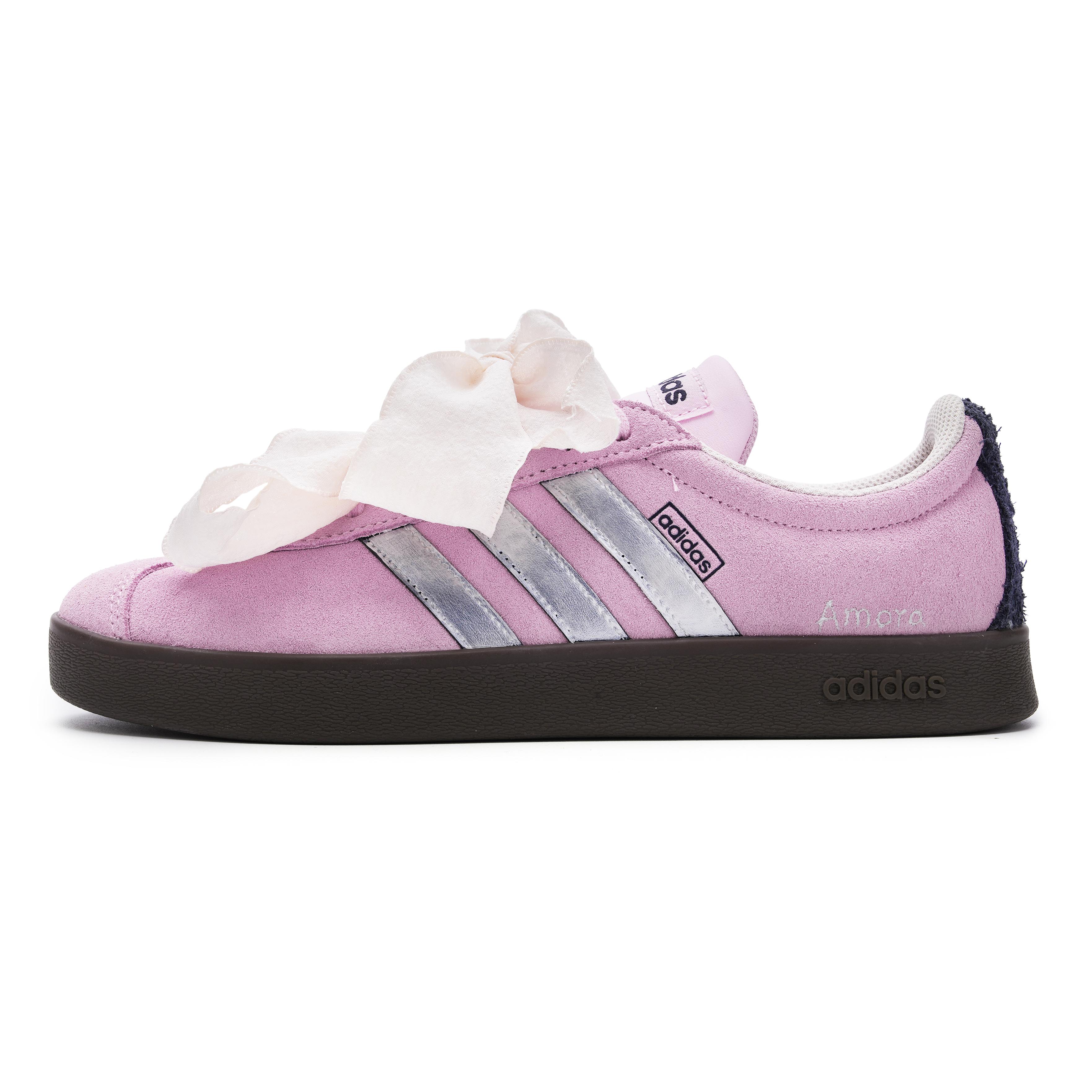 Adidas VL COURT 2.0 Low top Skateboard Shoes Unisex Pink JR8309(Team277- ) 35⅔
