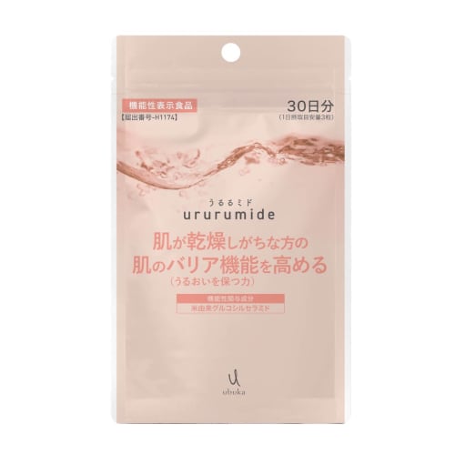 

Урурумид, функциональная пищевая добавка, содержащая керамиды и пептиды коллагена, повышает способность кожи удерживать влагу для тех, кто склонен к сухости.