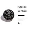 10Pcs Black And White Clothes Buttons, High-End English Letter Buttons, Versatile Round Men'S And Women'S Coats, Sweaters, Metal Buttons