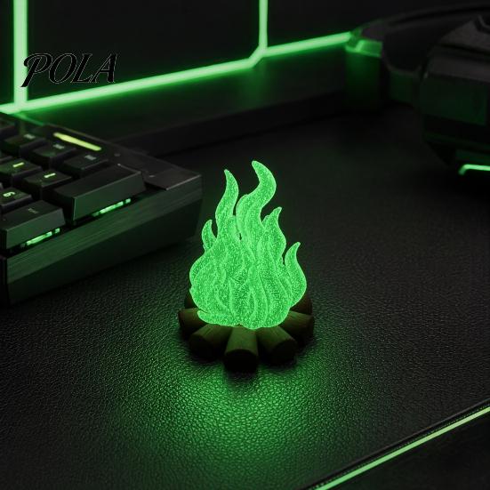 Artistic Handcrafted Decorations 3D Printed Glow in The Dark Campfire Ornament, Centerpiece, Firewood Lamp, Office Desk Art Pieces Creative