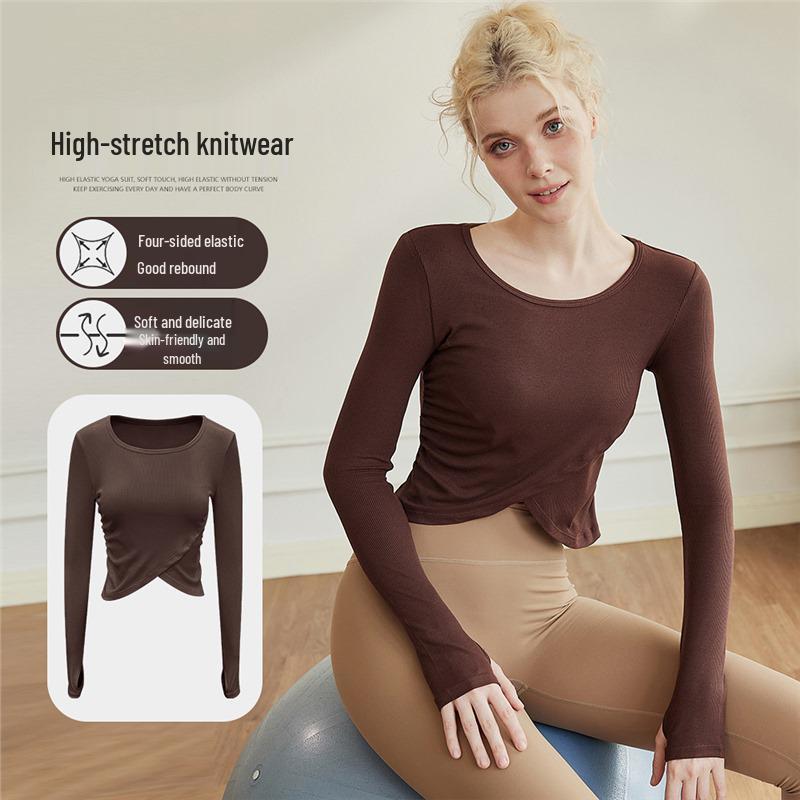 

Women s Summer Crossfit Long-Sleeve Yoga Top Small