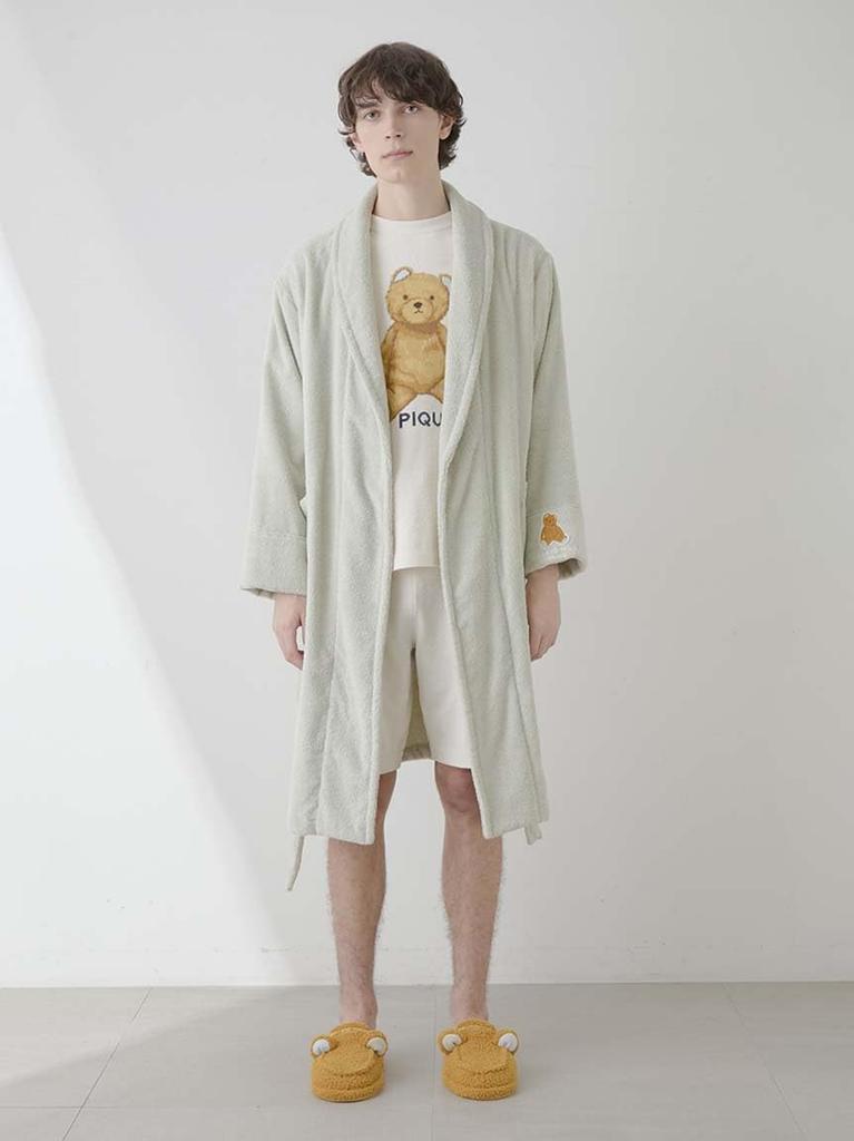 Gelato Pique HOMME Bear Tile Gown PHCT259033MNTF One-Point