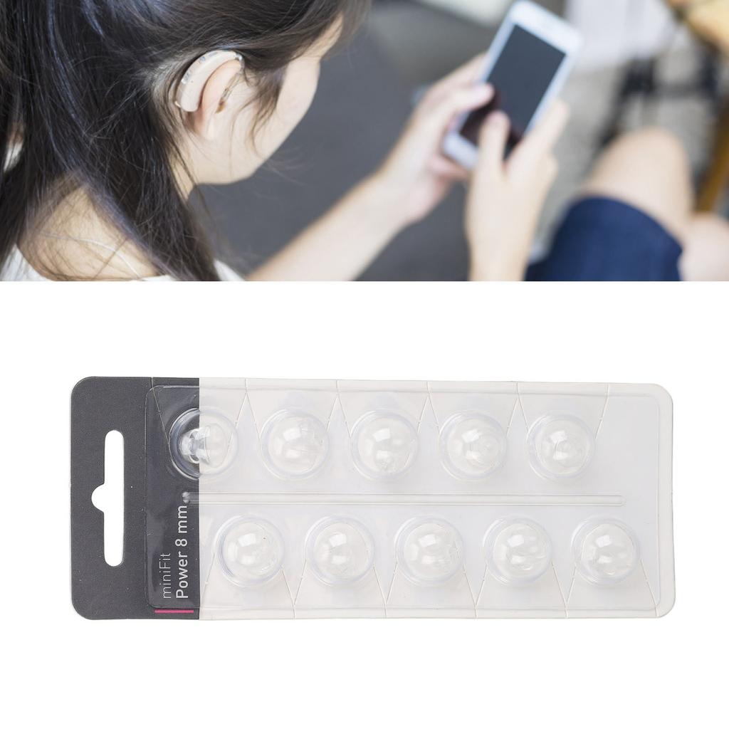 10PCS Hearing Ear Tips Higher Transparency Dual Layer Closed Comfortable Anti Static Sound Aid Domes